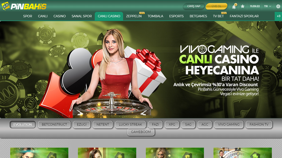 Pinbahis canlı casino sitesi